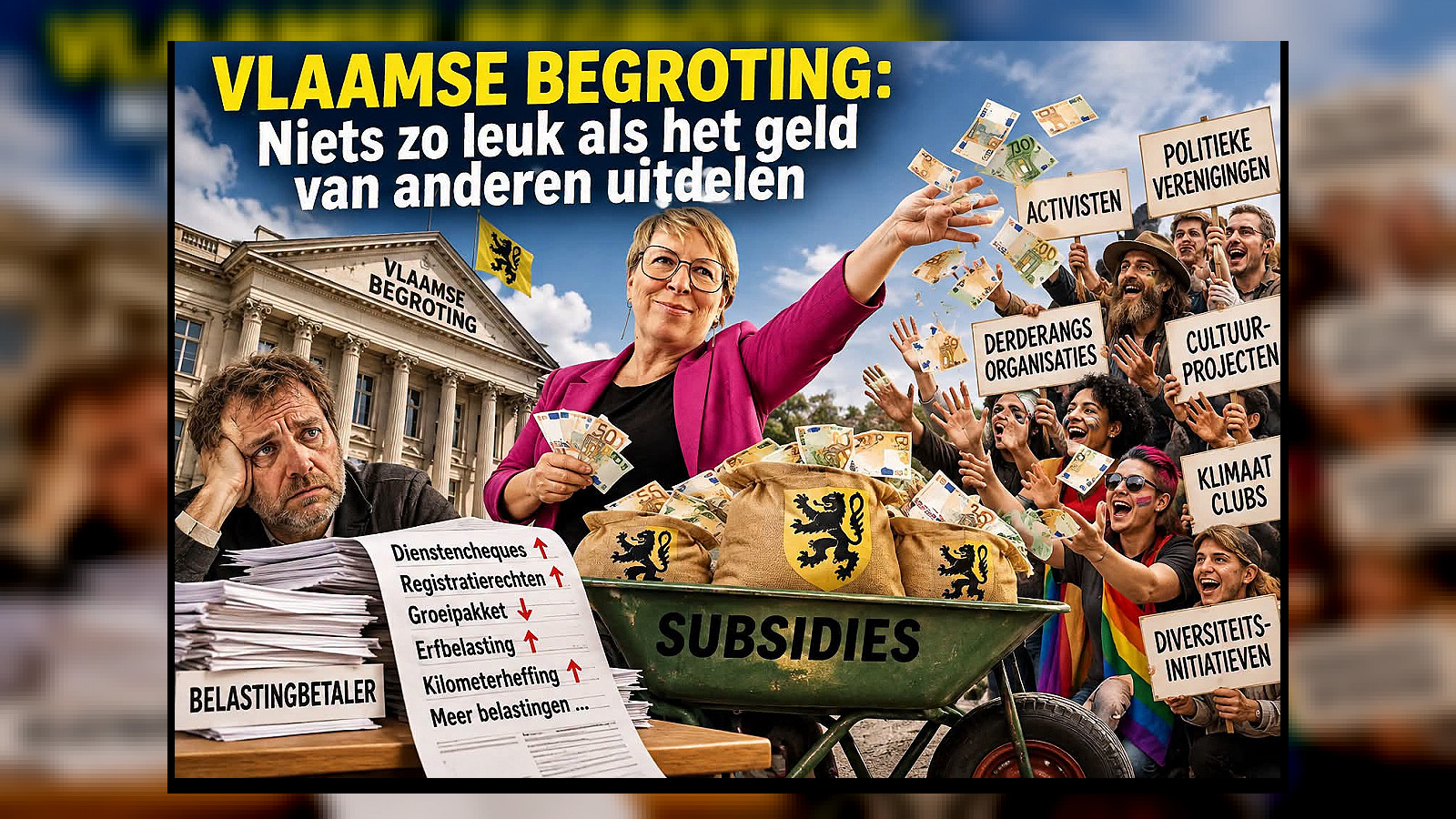 Vlaamse begroting: niets zo leuk als het geld van andere mensen uitdelen