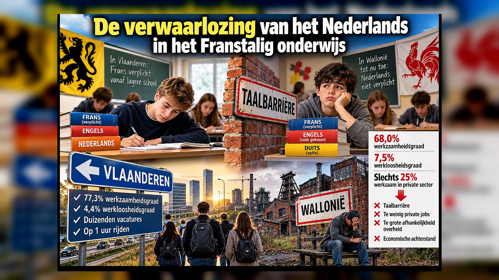 De verwaarlozing van het Nederlands in Franstalig onderwijs: een economische ramp voor Wallonië
