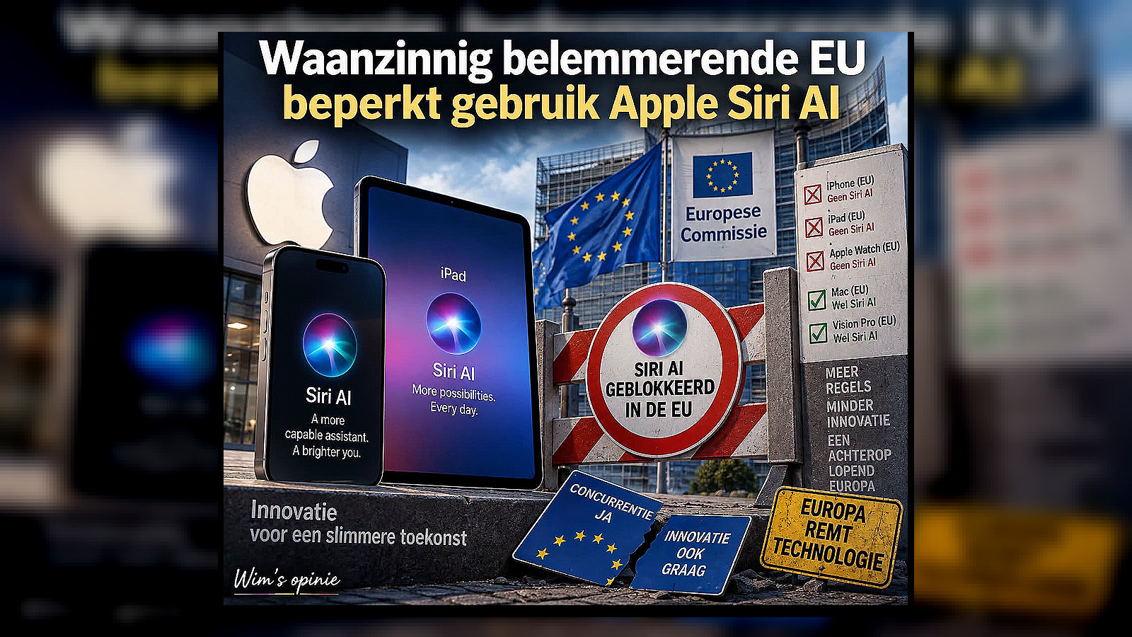 EU blokkeert Apple Siri AI: een voorbeeld van technologische isolatie